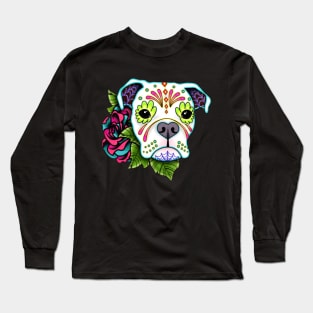 Buldog & Flower Long Sleeve T-Shirt